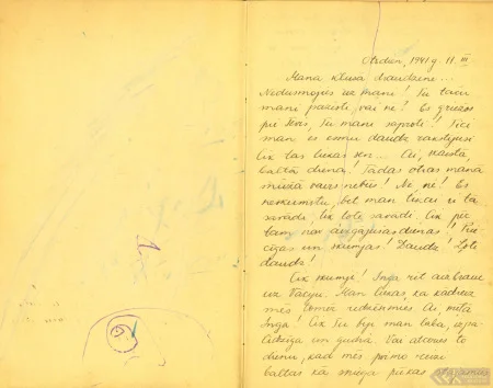 A spread from Irma Vīksniņa’s diary